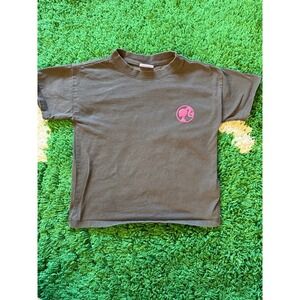 Cotton On Barbie T-Shirt Kids Size 8 Gray Excellent LA Dreamhouse Graphic Tee
